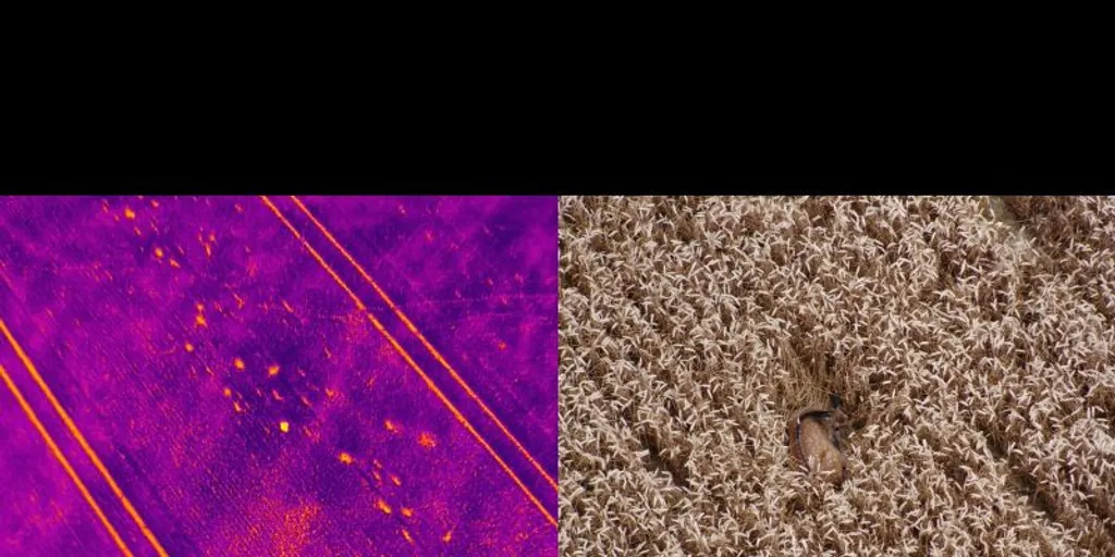 Hledání srnčat při žních