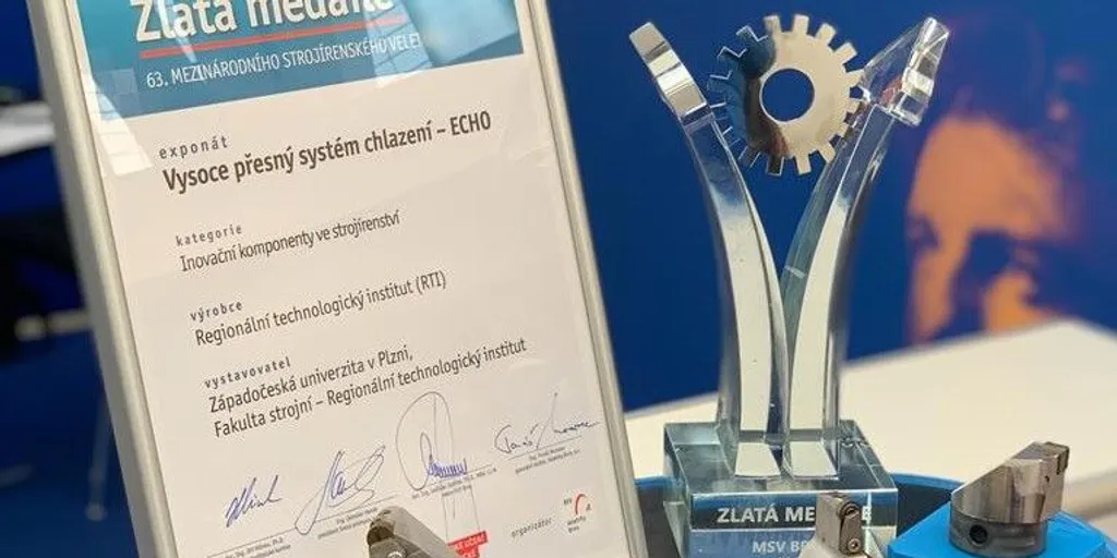 Systém chlazení řezných nástrojů z výzkumného centra RTI získal v Brn ě Zlatou medaili