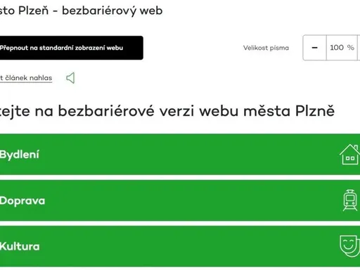 Web Plzně je přehlednější pro seniory a občany s handicapem