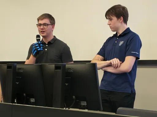 Plzeňští gymnazisté míří do finále celostátní soutěže s novou technologií pro ovládání strojů